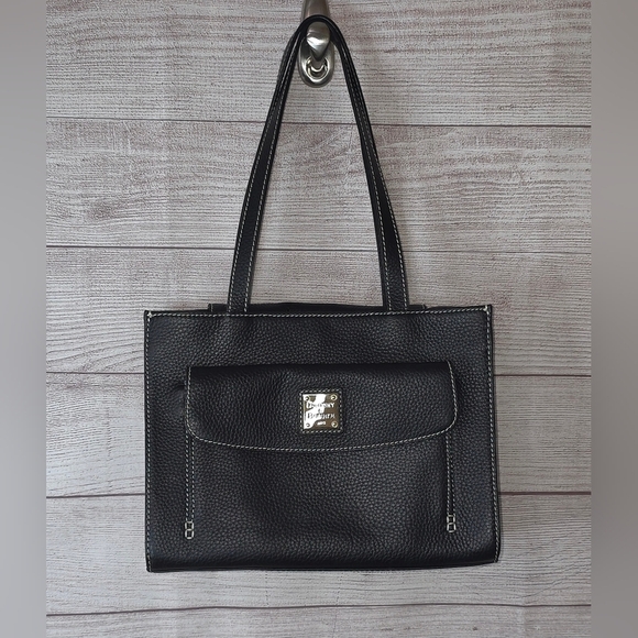 Dooney & Bourke Janine Pebbled Leather Tote With Front Pocket - Picture 1 of 16